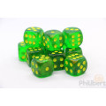 Set of 12 6-sided dice Chessex : Borealis 6