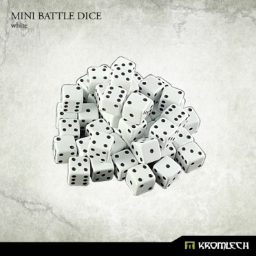 Mini Battle Dice 100x White 7mm
