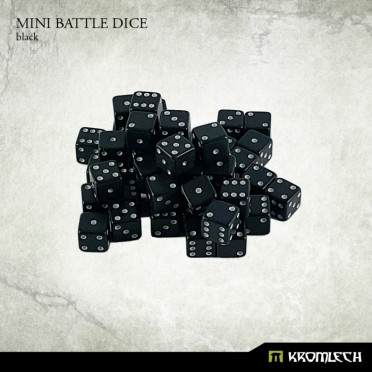 Mini Battle Dice 100x Black 7mm