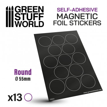 Rounds Magnetic Sheet Self-Adhesive - 55mm