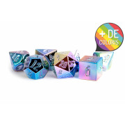 Rainbow Aegis Polyhedral Dice Set
