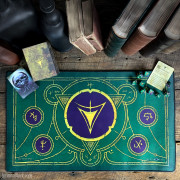 Playmat Infinite Black - The Yellow Sign Masked Purple and Green