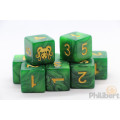 Elder Dice - The Brand of Cthulhu Drowned Green 6 set 0