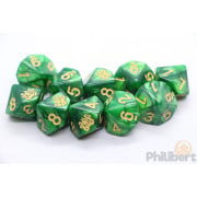 Brand of Cthulhu Dice: Drowned Green d10 Set