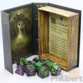 Yellow Sign Dice - Purple and Green Masked edition Polyhedral Set 0