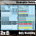Waterslide Decals - Only Numbers 0