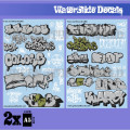 Waterslide Decals - Train and Graffiti Mix - Silver and Gold 0