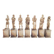 Ziterdes: 7 Roman statues, incl. pedestals