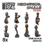 Resin Mechanical Skulls Set