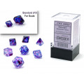 Set de 7 Mini Dés JDR Chessex : Nebula Nocturnal / Blue Luminary 1