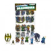 Flat Plastic Miniatures - Dragonborn - 62 Pieces