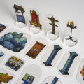 Flat Plastic Miniatures - Objects and Scenery - 62 Pieces 2