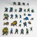 Flat Plastic Miniatures - Orcs and Goblins Horde- 31 Pieces 1