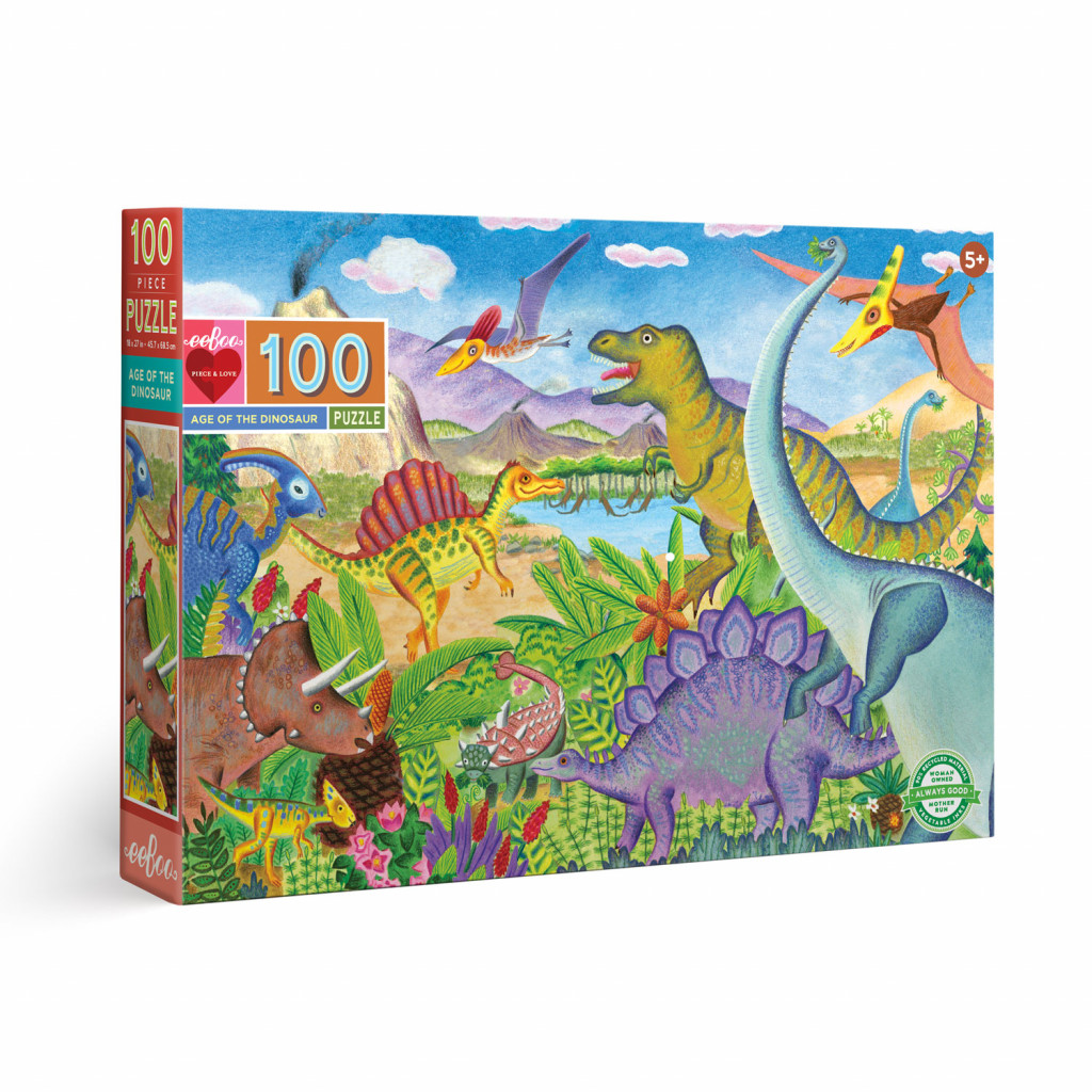 Acheter Puzzle - Le Temps des Dinosaures - 100 Pièces - Eeboo - Jeux  classiques