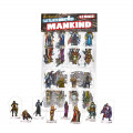 Flat Plastic Miniatures - Mankind - 62 Pieces 0