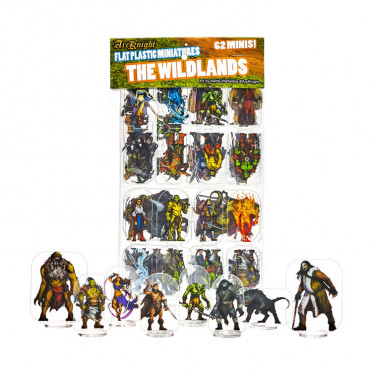 Flat Plastic Miniatures - The Wildlands - 62 Pieces
