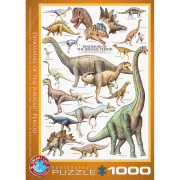 Puzzle - Dinosaures de la Période du Jurassique - 1000 Pièces