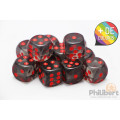 Set of 12 6-sided dice Chessex : Translucent 0