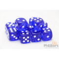 Set of 12 6-sided dice Chessex : Translucent 1