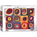 Puzzle - Vassily Kandinsky - Étude de Couleurs Carrés avec Cercles Concentriques - 1000 Pièces 0