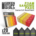 Foam Sanding Pads - Coarse Grit Assortment x20 0