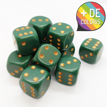 Set of 12 6-sided dice Chessex : Opaque