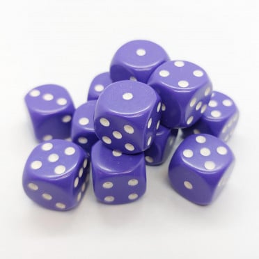 Set of 12 6-sided dice Chessex : Opaque