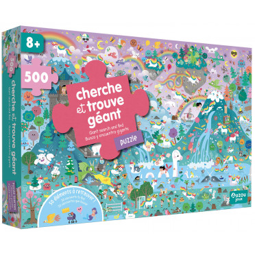 Mes Boites De Puzzle - Cherche et Trouve Géant - Licornes - 500 pièces