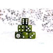 Conquest - The Old Dominion - Faction Dice on Green Swirl