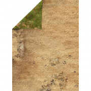 Playmats - Latex - Tapis recto/verso - Rocky Desert / Grassland - 44"x60"
