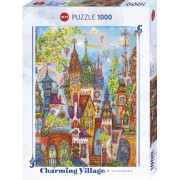 Puzzle - Charming Village Red Arches - 1000 Pièces