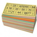 Pack 125 grilles / cartons rigide de loto jaune 0