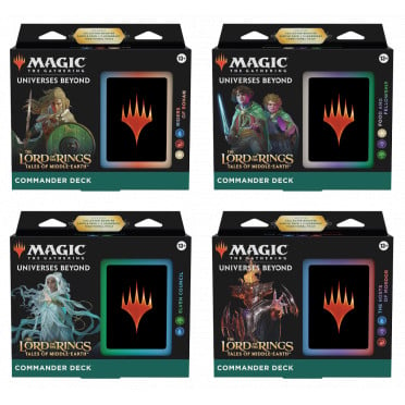 Magic The Gathering : The Lord of the Rings - Lot des 4 decks Commander