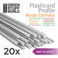 Plasticard Profilé Tige Mixtes x20 0