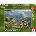 Puzzle - Mickey et Minnie dans les Alpes - 1000 Pièces 0