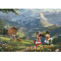 Puzzle - Mickey et Minnie dans les Alpes - 1000 Pièces 1