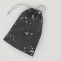 Silver marbled black dice purse 1