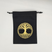 Yggdrasil Dice Purse or Tree of Life - color black