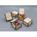 5 wooden boxes - compatible with Draftosaurus 1