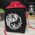 Black and Red Square Dice Purse - Yin-Yang Dragons 1