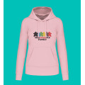 Woman Hoodie - Family - Pale Pink - XL 0