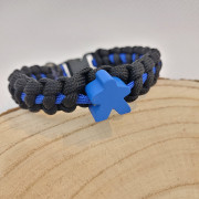 Bracelet meeple paracorde - Bleu