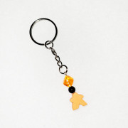 Mini meeple dice key ring - Orange