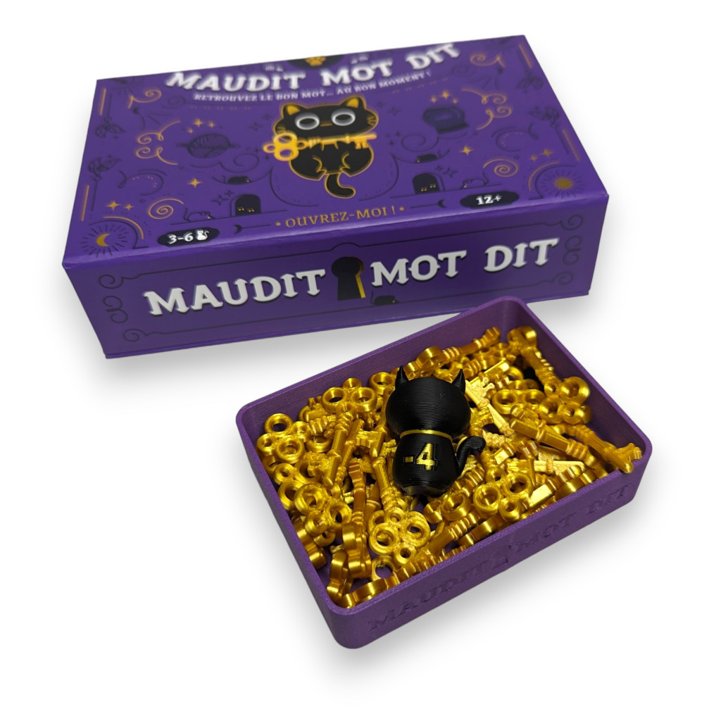 Buy Maudit Mot dit - A cat, 50 key points and a 3D compatible box - FigAmat  - Accessories