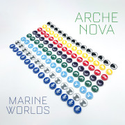 Ark Nova – Jetons Animaux - Jeu de base + Mondes Marins (112 pcs)