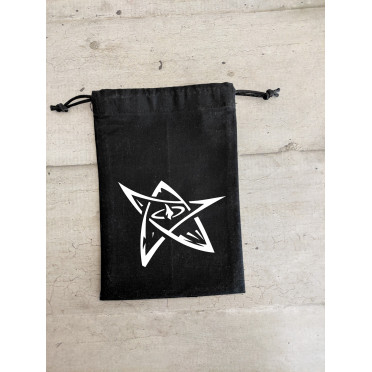 Black dice bag - Elder Sign pattern (pentagram)