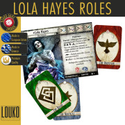 Cartes de rôle de Lola Hayes pour Horreur à Arkham