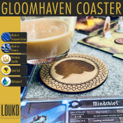 Gloomhaven/Frosthaven Wooden Coasters