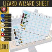 Lizard Wizard - Feuille de score réinscriptible