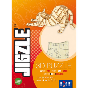 Jigzle 3D Puzzle - Chat Etiré